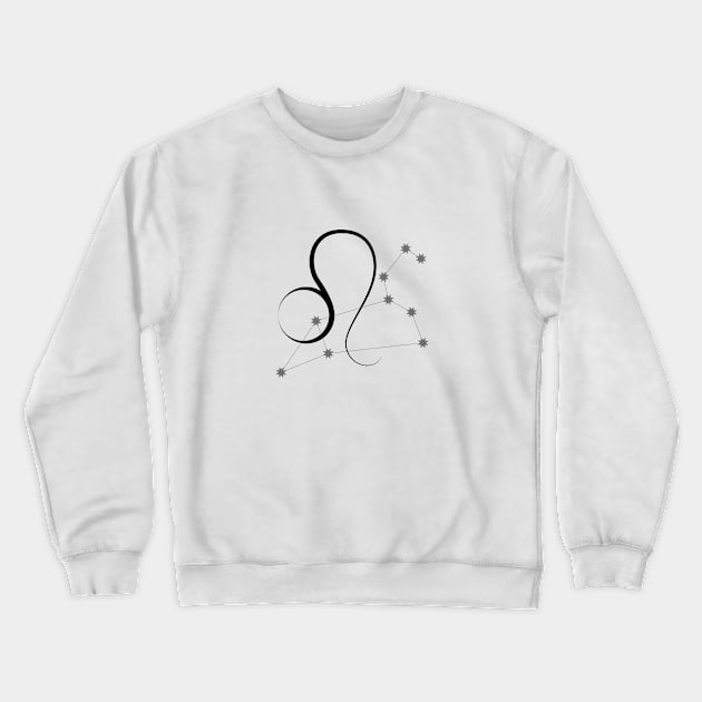 Leo - Zodiac Sign Symbol and Constellation Crewneck Sweatshirt by Red Fody